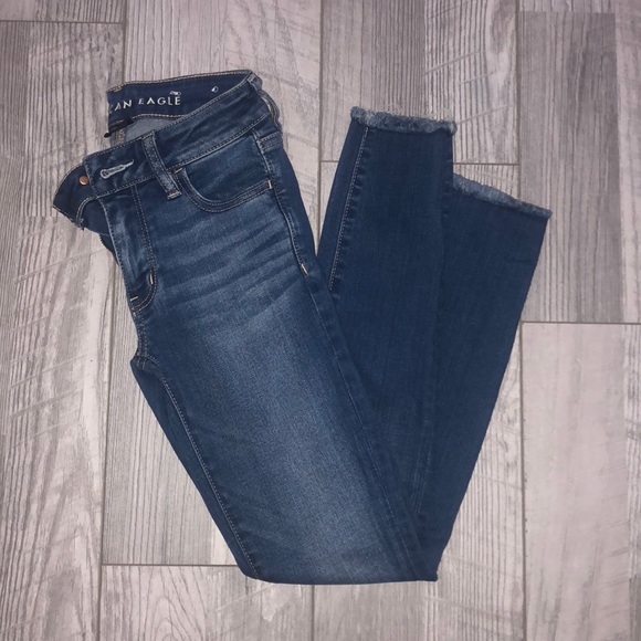 American Eagle Outfitters Denim - American Eagle Frayed Ankle Jeans